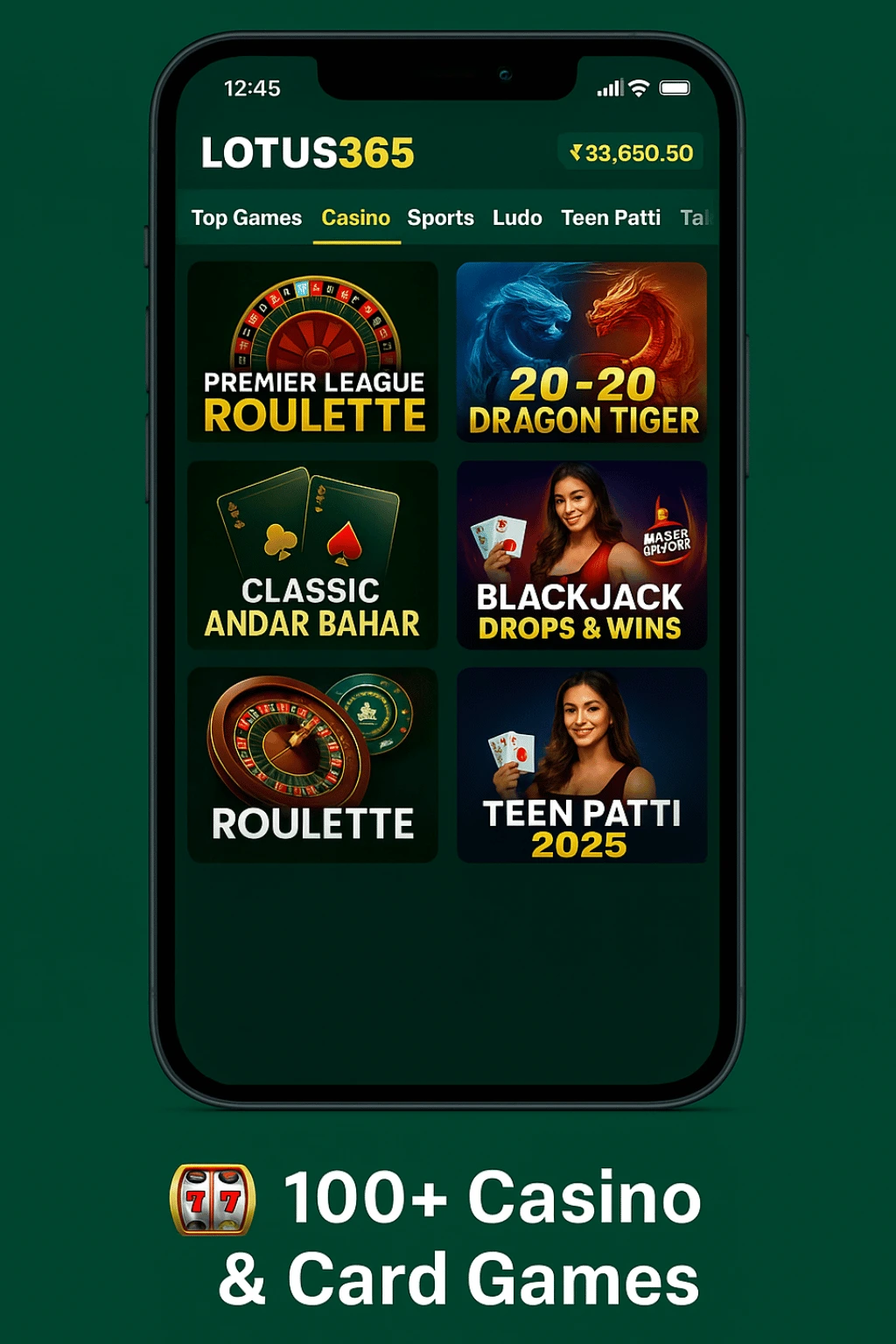 Lotus365 Casino Screenshot