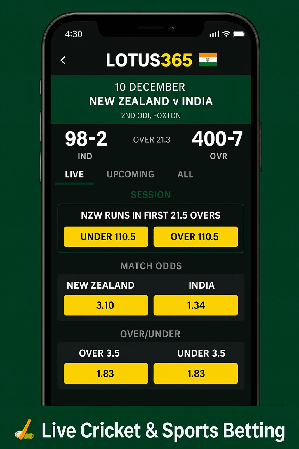 Live Betting on Lotus365