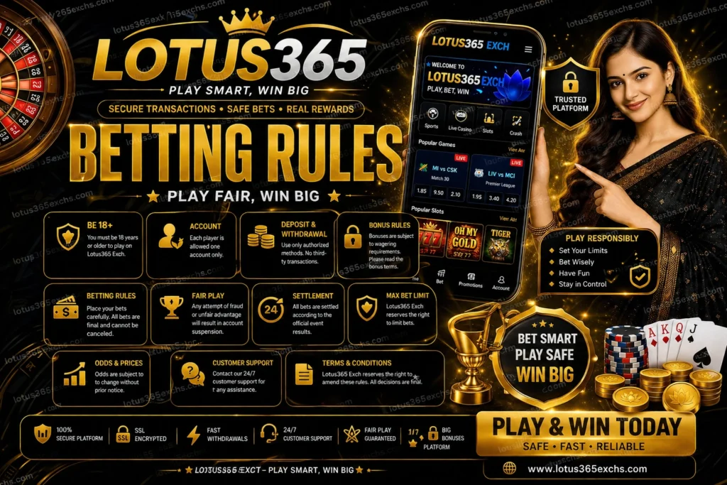 Lotus365 Exch Betting Rules 