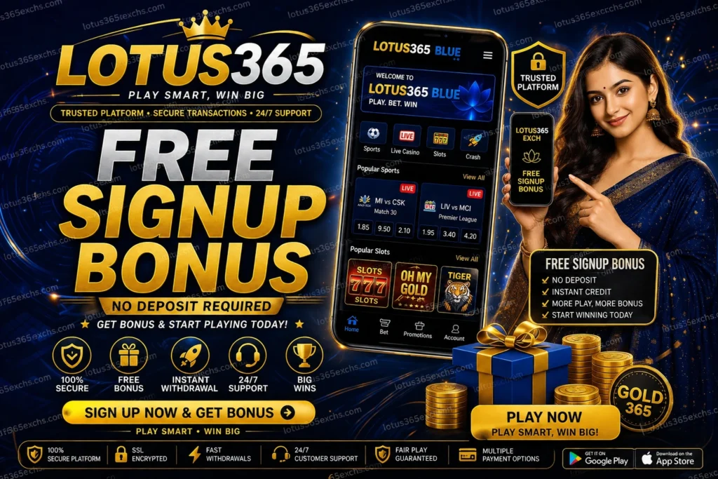 Lotus365 Exch Free Signup Bonus